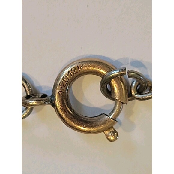 Art Deco 120 / 12K GF  Pendant Shell Cameo  Seed Pearls Etched Filigree Necklace - Picture 8 of 8